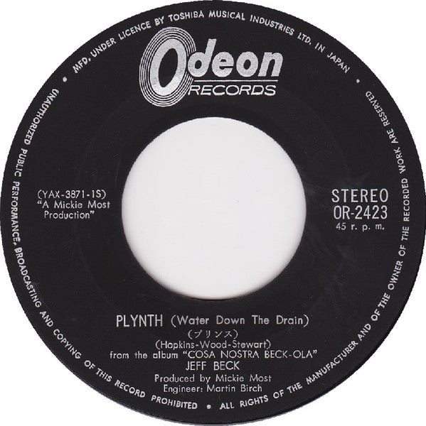 Jeff Beck Group - Jailhouse Rock (Vinyl, 7", 45 RPM, Single, Stereo) Good Plus (G+) / Very Good (VG)