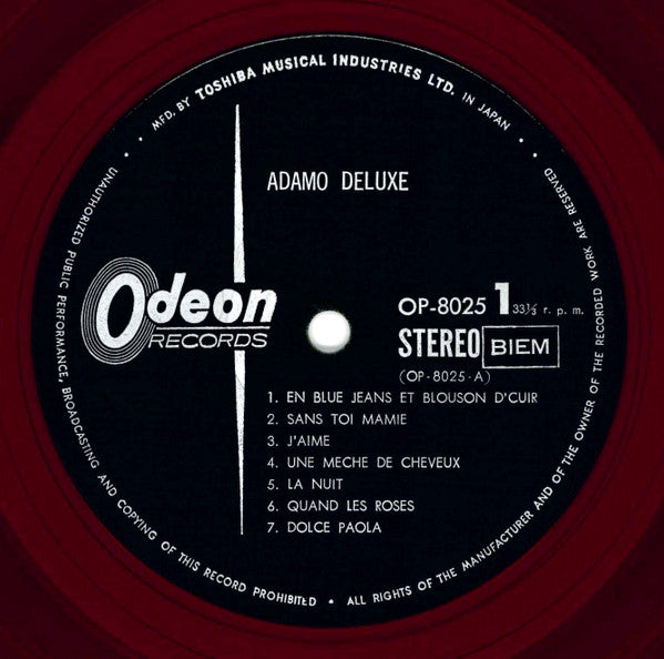 Adamo - Adamo Deluxe (Vinyl, LP, Compilation, Stereo) Very Good (VG) / Very Good (VG)