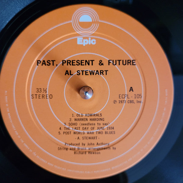 Al Stewart - Past, Present & Future (Vinyl, LP, Album) Very Good (VG) / Good Plus (G+)