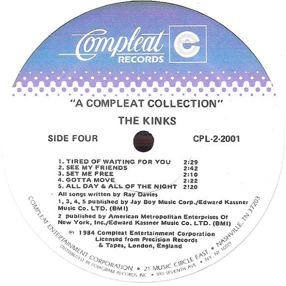 The Kinks - A Compleat Collection (2xVinyl, LP, Compilation) Very Good Plus (VG+) / Very Good (VG)