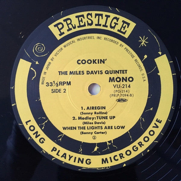 The Miles Davis Quintet - Cookin' With The Miles Davis Quintet (Vinyl, LP, Album, Mono, Reissue) Very Good Plus (VG+) / Very Good (VG)