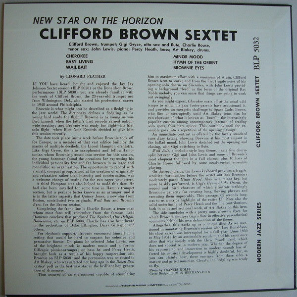 Clifford Brown - New Star On The Horizon (Vinyl, LP, 10", Album, Limited Edition, Reissue, Remastered, Mono) Near Mint (NM or M-) / Near Mint (NM or M-)