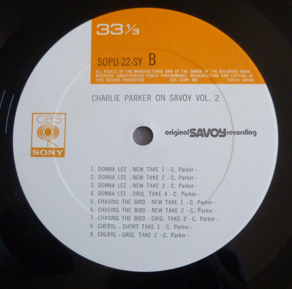 Charlie Parker - Charlie Parker On Savoy Vol. 2 (Vinyl, LP, Compilation, Reissue, Mono) Very Good Plus (VG+) / Very Good Plus (VG+)