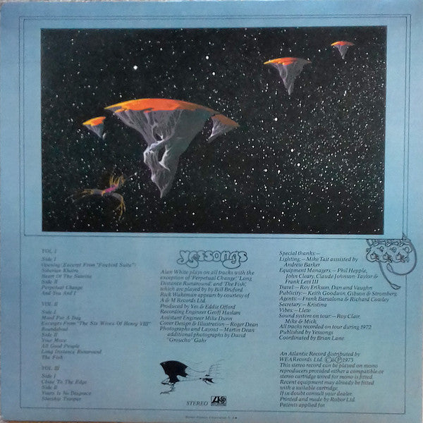 Yes - Yessongs (3xVinyl, LP, Album, Reissue) Very Good (VG) / Very Good Plus (VG+)