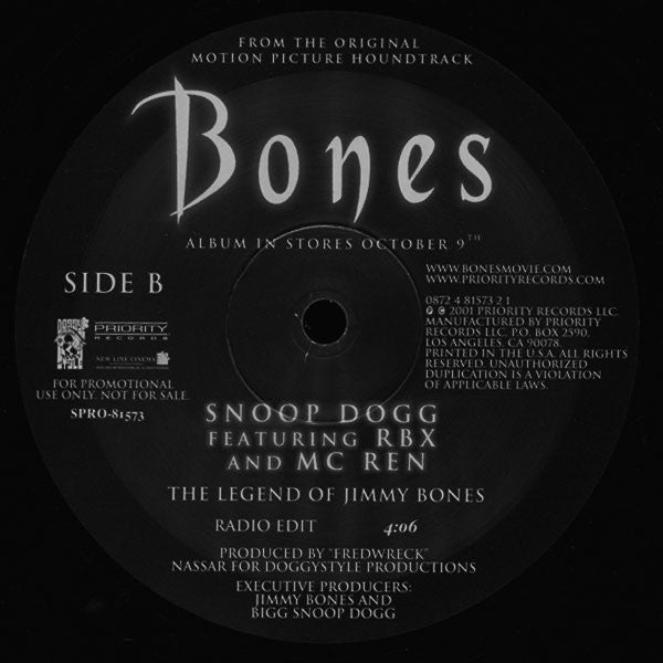 Latoya Williams - The Ballad Of Jimmy Bones / The Legend Of Jimmy Bones (Vinyl, 12", Promo, 33 ⅓ RPM) Good Plus (G+) / Good Plus (G+)