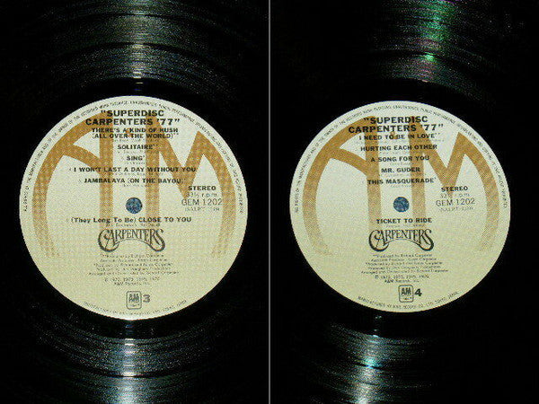 Carpenters - Superdisc Carpenters '77 (2xVinyl, LP, Compilation, Limited Edition) Near Mint (NM or M-) / Very Good Plus (VG+)