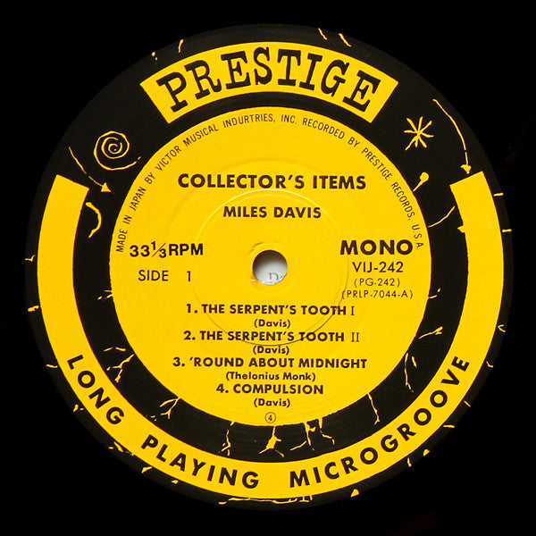 Miles Davis - Collectors' Items (Vinyl, LP, Album, Reissue, Remastered, Mono) Very Good Plus (VG+) / Very Good (VG)