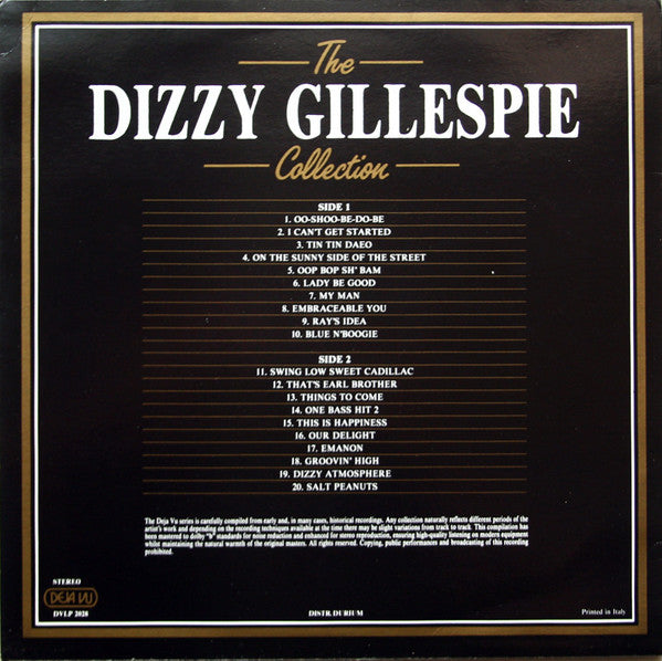 Dizzy Gillespie - The Dizzy Gillespie Collection - 20 Golden Greats (Vinyl, Compilation, LP) Good Plus (G+) / Good Plus (G+)
