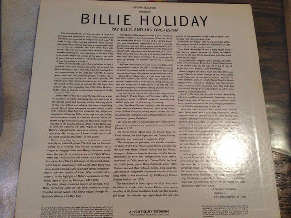 Billie Holiday - Last Recording (Vinyl, LP, Album, Stereo)