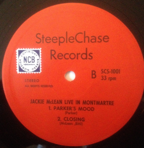 Jackie McLean - Live At Montmartre (Vinyl, LP, Album, Stereo) Good Plus (G+) / Good Plus (G+)