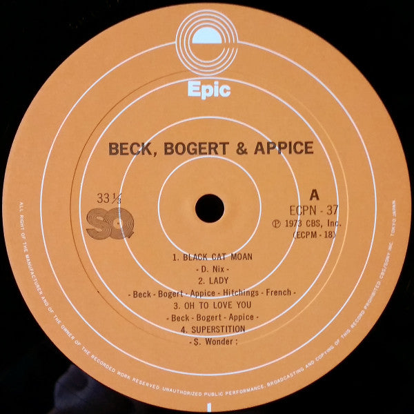 Beck, Bogert & Appice - Beck, Bogert & Appice (Vinyl, LP, Album, Re...