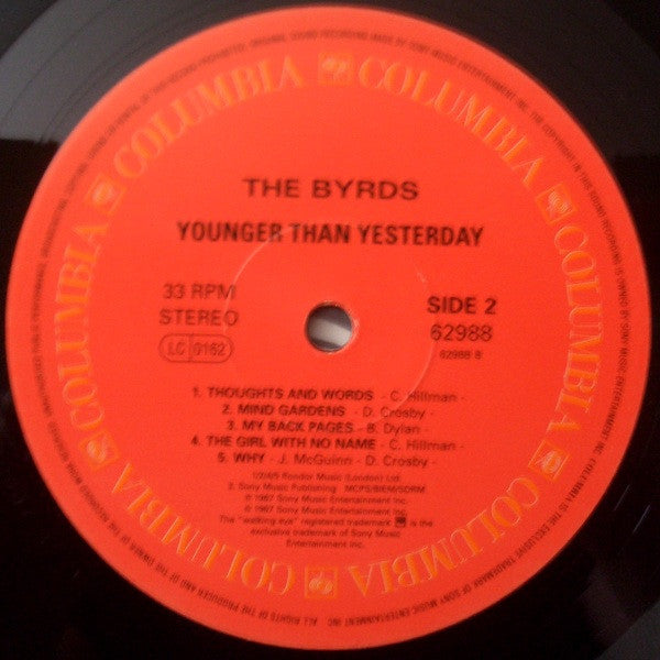 The Byrds - Younger Than Yesterday (Vinyl, LP, Album, Reissue, Stereo) Near Mint (NM or M-) / Near Mint (NM or M-)