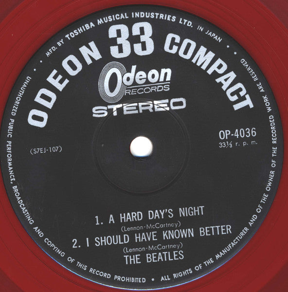 The Beatles - A Hard Day's Night (Vinyl, 7", 33 ⅓ RPM, Stereo)