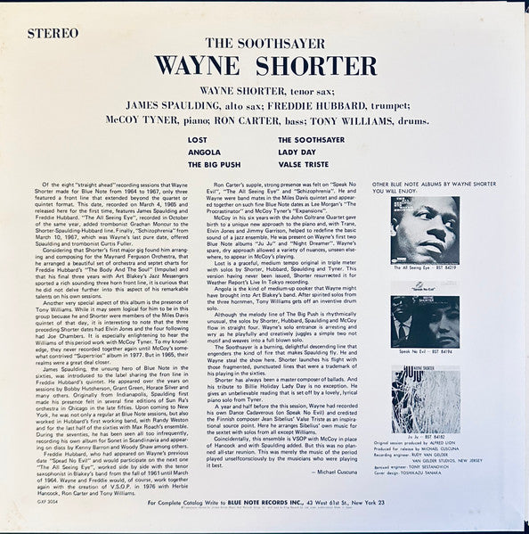 Wayne Shorter - The Soothsayer (Vinyl, LP, Album, Stereo)
