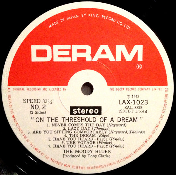 The Moody Blues - On The Threshold Of A Dream (Vinyl, LP, Album, Re...