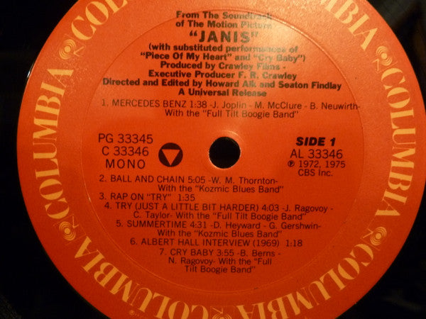 Janis Joplin - Janis (Vinyl, LP, Reissue, Mono)