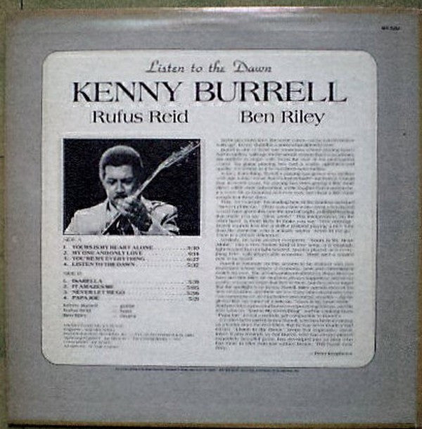 Kenny Burrell - Listen To The Dawn (Vinyl, LP, Album) Good Plus (G+) / Very Good (VG)