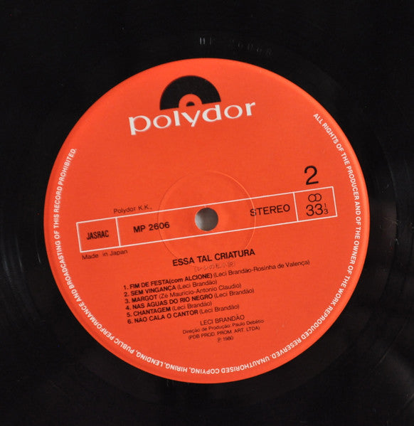 Leci Brandão - Essa Tal Criatura (Vinyl, LP, Album, Stereo) Good Plus (G+) / Very Good (VG)