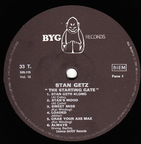 Stan Getz - The Starting Gate (Vinyl, LP, Compilation) Very Good (VG) / Very Good Plus (VG+)