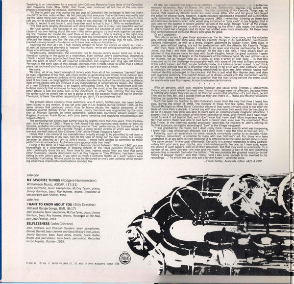 John Coltrane - Selflessness Featuring My Favorite Things = セルフレスネス...