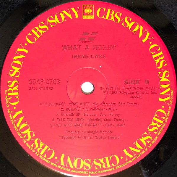Irene Cara - What A Feelin' (Vinyl, LP, Album) Very Good Plus (VG+) / Very Good Plus (VG+)