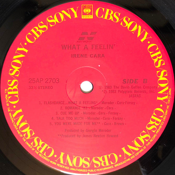 Irene Cara - What A Feelin' (Vinyl, LP, Album, Stereo)