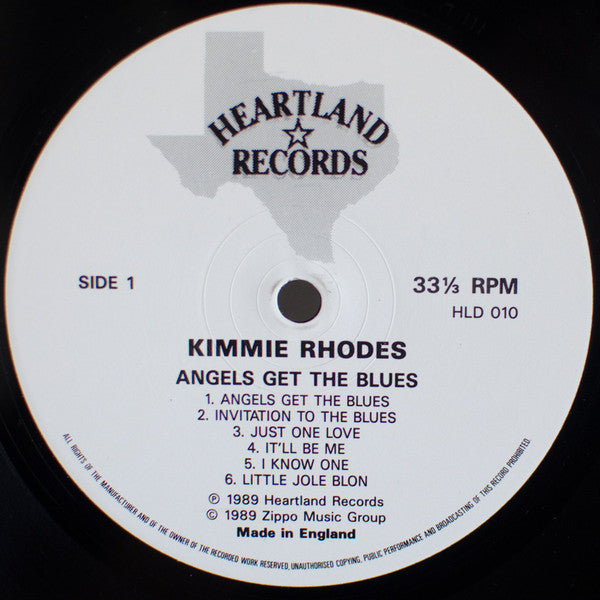 Kimmie Rhodes - Angels Get The Blues (Vinyl, LP, Album) Good Plus (G+) / Good Plus (G+)