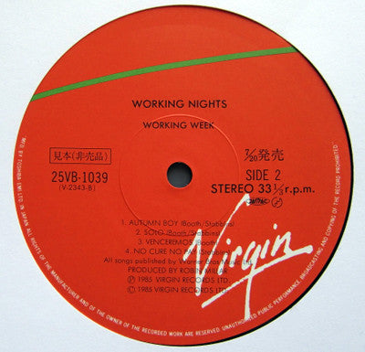 Working Week - Working Nights (Vinyl, LP, Album) Very Good Plus (VG+) / Very Good (VG)