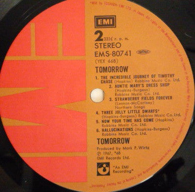 Tomorrow (2) - Tomorrow (Vinyl, LP, Album, Reissue, Stereo) Near Mint (NM or M-) / Very Good Plus (VG+)