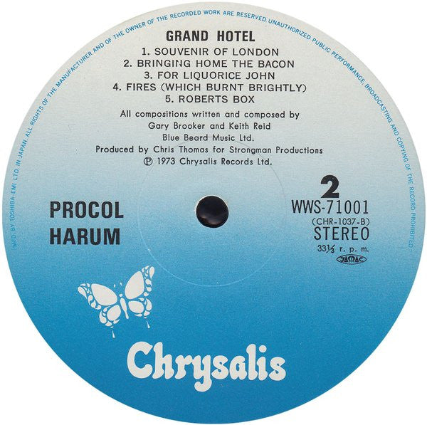 Procol Harum - Grand Hotel (Vinyl, LP, Album, Reissue) Very Good Plus (VG+) / Very Good (VG)