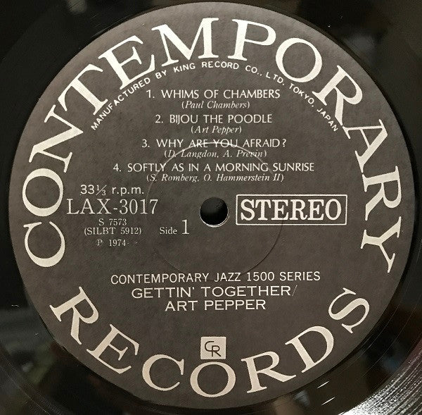 Art Pepper - Gettin' Together! (Vinyl, LP, Album, Limited Edition, ...