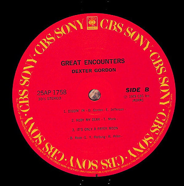 Dexter Gordon - Great Encounters (Vinyl, LP, Album) Near Mint (NM or M-) / Very Good Plus (VG+)