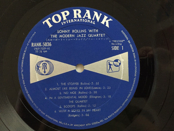 Sonny Rollins - Sonny Rollins With The Modern Jazz Quartet (Vinyl, LP, Album, Mono) Very Good (VG) / Very Good (VG)