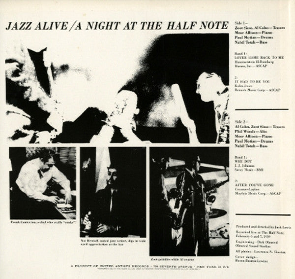 Zoot Sims - Jazz Alive! A Night At The Half Note (Vinyl, LP, Album, Stereo) Near Mint (NM or M-) / Very Good Plus (VG+)