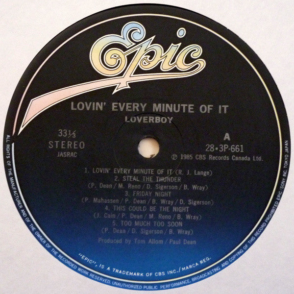 Loverboy - Lovin' Every Minute Of It (Vinyl, LP, Album)