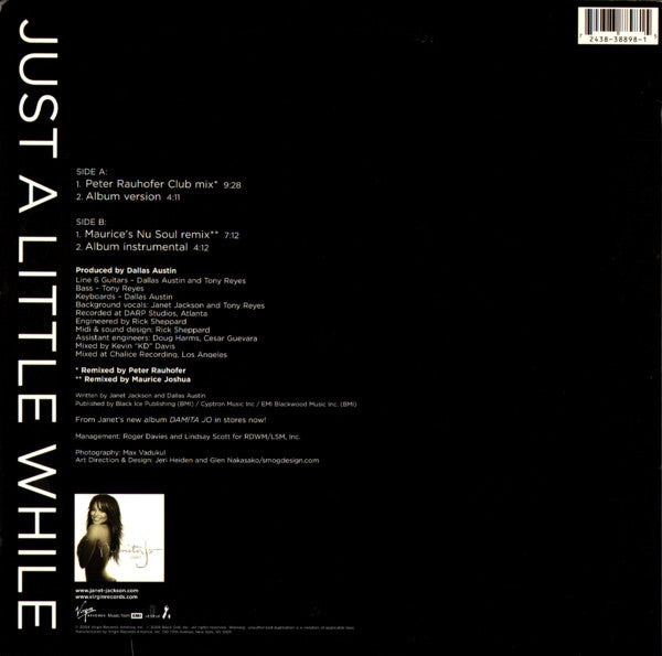 Janet Jackson - Just A Little While (Vinyl, 12") Very Good (VG) / Good Plus (G+)