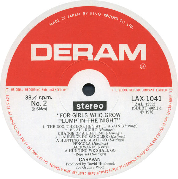 Caravan - For Girls Who Grow Plump In The Night (Vinyl, LP, Album, Reissue) Very Good Plus (VG+) / Very Good Plus (VG+)