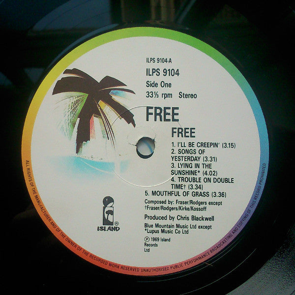 Free - Free (Vinyl, LP, Album, Reissue) Very Good (VG) / Good (G)