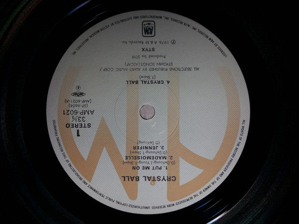 Styx - Crystal Ball (Vinyl, LP, Album, Reissue) Very Good Plus (VG+) / Very Good Plus (VG+)