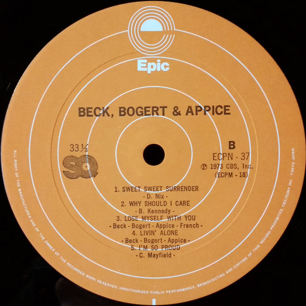 Beck, Bogert & Appice - Beck, Bogert & Appice (Vinyl, LP, Album, Re...
