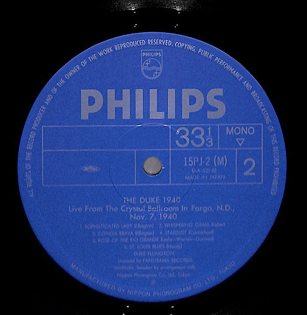 Duke Ellington - At Fargo 1940 Live (2xVinyl, LP, Album, Mono) Very Good Plus (VG+) / Very Good Plus (VG+)
