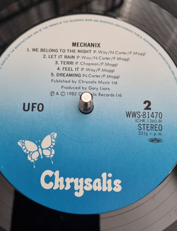 UFO (5) - Mechanix (Vinyl, LP, Album, Stereo) Very Good Plus (VG+) / Very Good (VG)