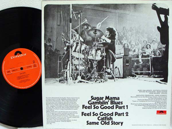 Taste (2) - Live Taste (Vinyl, LP, Album, Reissue, Stereo) Very Good Plus (VG+) / Very Good (VG)