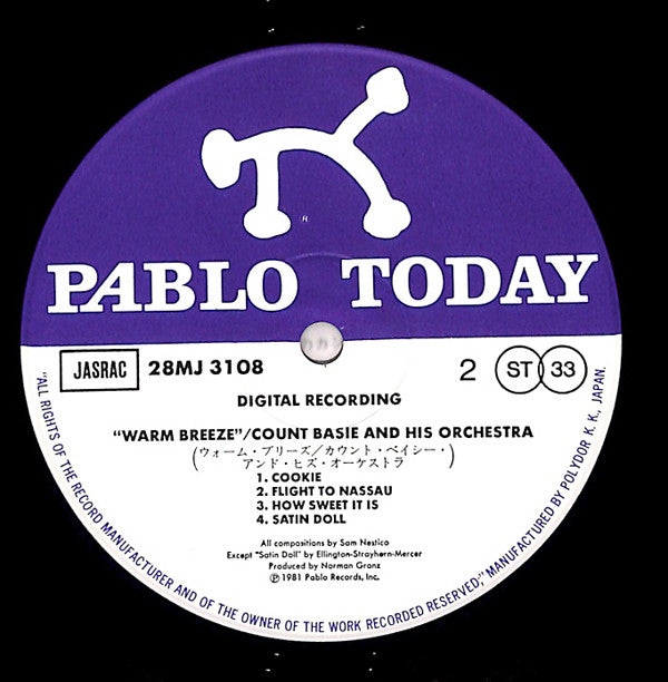 Count Basie Orchestra - Warm Breeze (Vinyl, LP, Album)