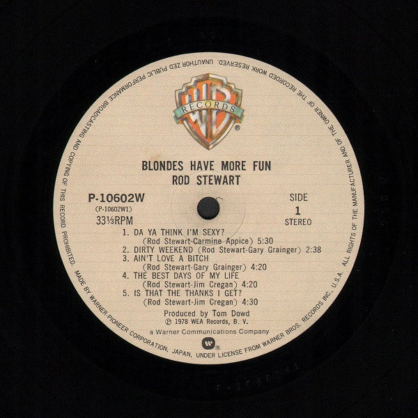 Rod Stewart - Blondes Have More Fun (Vinyl, LP, Album)