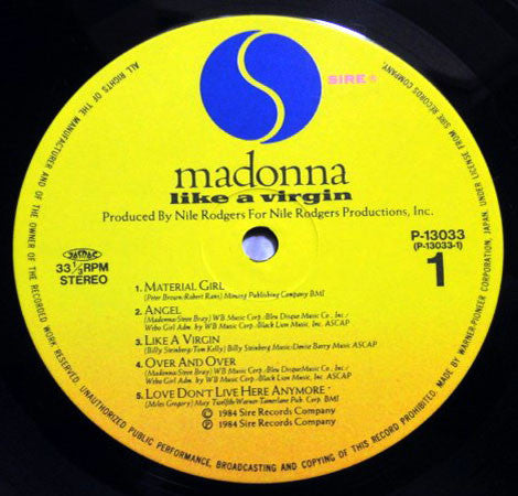 Madonna - Like A Virgin (Vinyl, LP, Album, Reissue)