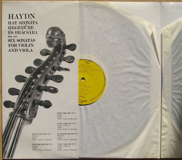 Joseph Haydn - Haydn. Six Sonatas For Violin And Viola. HOB. VI: 1-6 / Mozart. Two Duos For Violin And Viola. K.423 And 424 (2xVinyl, LP, Album, Stereo) Very Good Plus (VG+) / Very Good (VG)