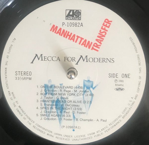 The Manhattan Transfer - Mecca For Moderns (Vinyl, LP, Album) Good Plus (G+) / Very Good Plus (VG+)