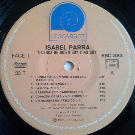 Isabel Parra - Acerca De Quién Soy Y No Soy (Vinyl, LP, Stereo, Mono) Very Good (VG) / Good Plus (G+)