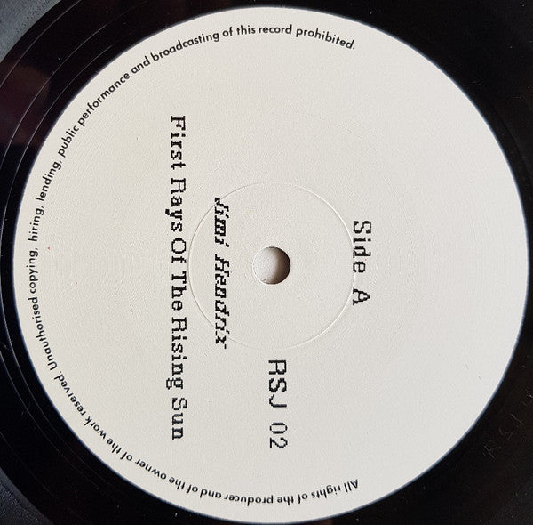 Jimi Hendrix - First Rays Of The Rising Sun (Vinyl, Unofficial Release, LP) Very Good (VG) / Very Good Plus (VG+)